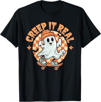 Creep It Real Halloween Shirt Kids Fall Season Teen Boys T-Shirt