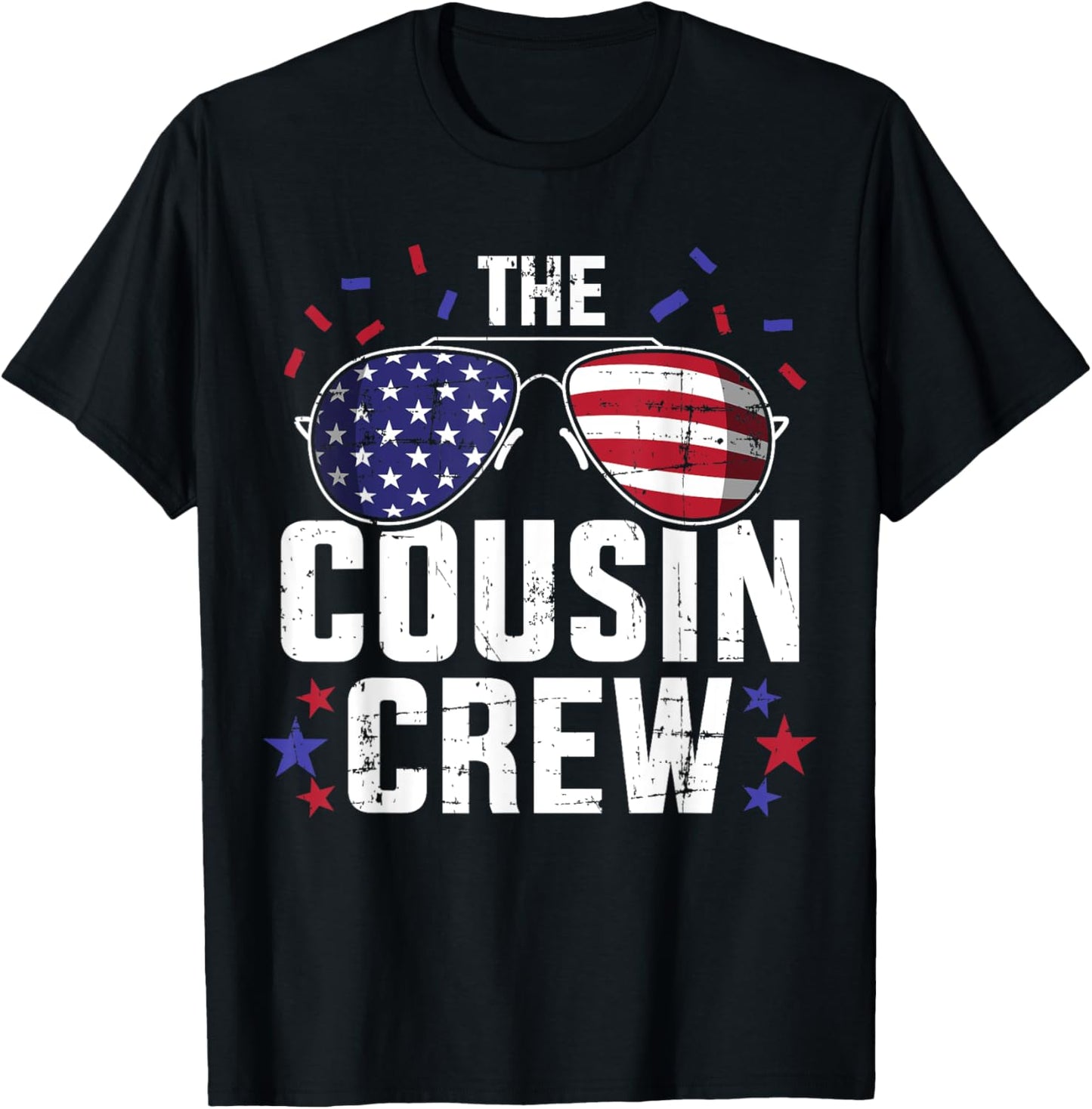The cousin crew with US american flag for 4th of July T-Shirt