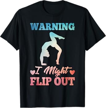Cute Gymnastics Art For Girls Kids Women Tumbling Gymnast T-Shirt