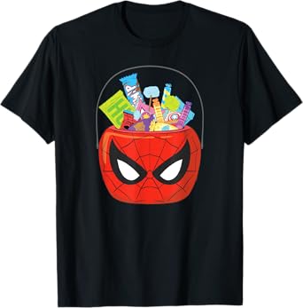 Marvel Spider-Man Halloween Trick or Treat Candy Bucket T-Shirt