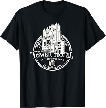 Hollywood Tower Hotel, Theme Park Ride, Drop In's Welcome T-Shirt
