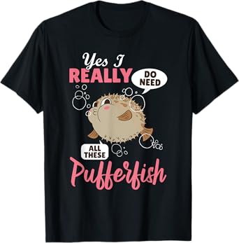 Pufferfish Animals Funny Fish Cute Balloonfish T-Shirt