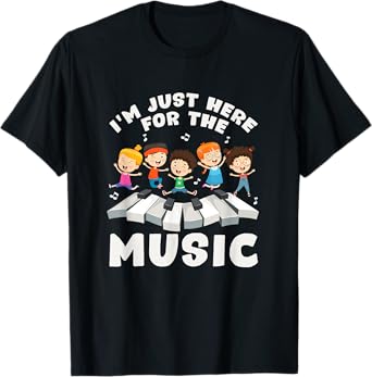 Back To School Teacher Im Just Here For The Music T-Shirt