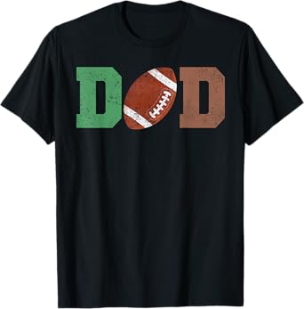 Dad of the 1 Year old Football 1st Year Down Birthday Party T-Shirt