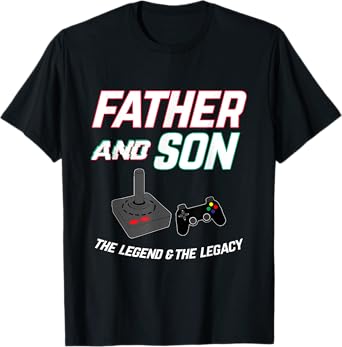 Father nd Son matching outfit Gamer video gaming Fathers day T-Shirt