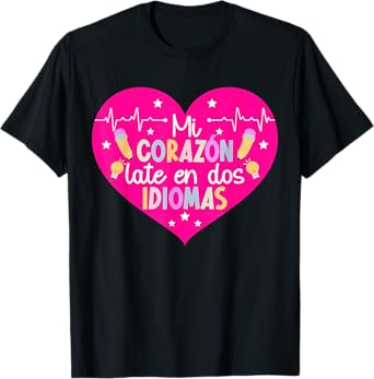 Mi Corazon Maestra De Español Spanish Teacher T-Shirt