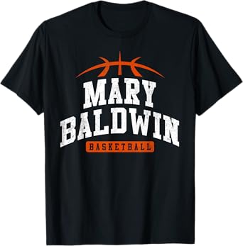 Mary Baldwin University Basketball Vintage Arch Design T-Shirt