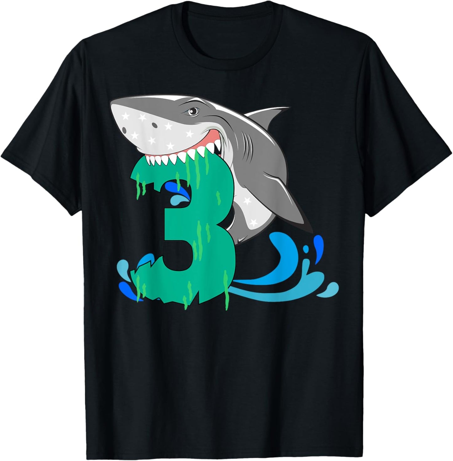 Shark Birthday, Three Year, 3 T-Shirt