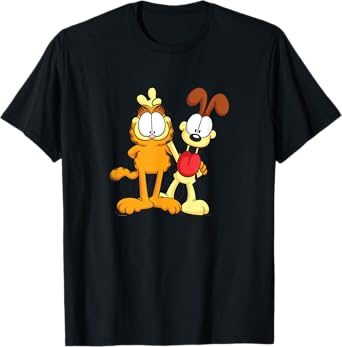 Garfield Classic Odie Smiling Happy Photo Pose Bunny Ears T-Shirt
