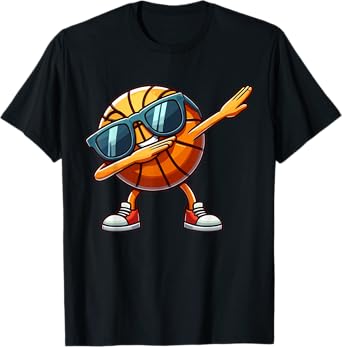 Dabbing Basketball Ball Kids Boys Men Funny Basketball T-Shirt