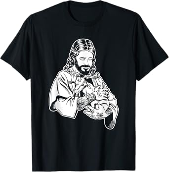 Blackcraft Jesus Loves Satan Baphomet goat T-Shirt Atheist T-Shirt