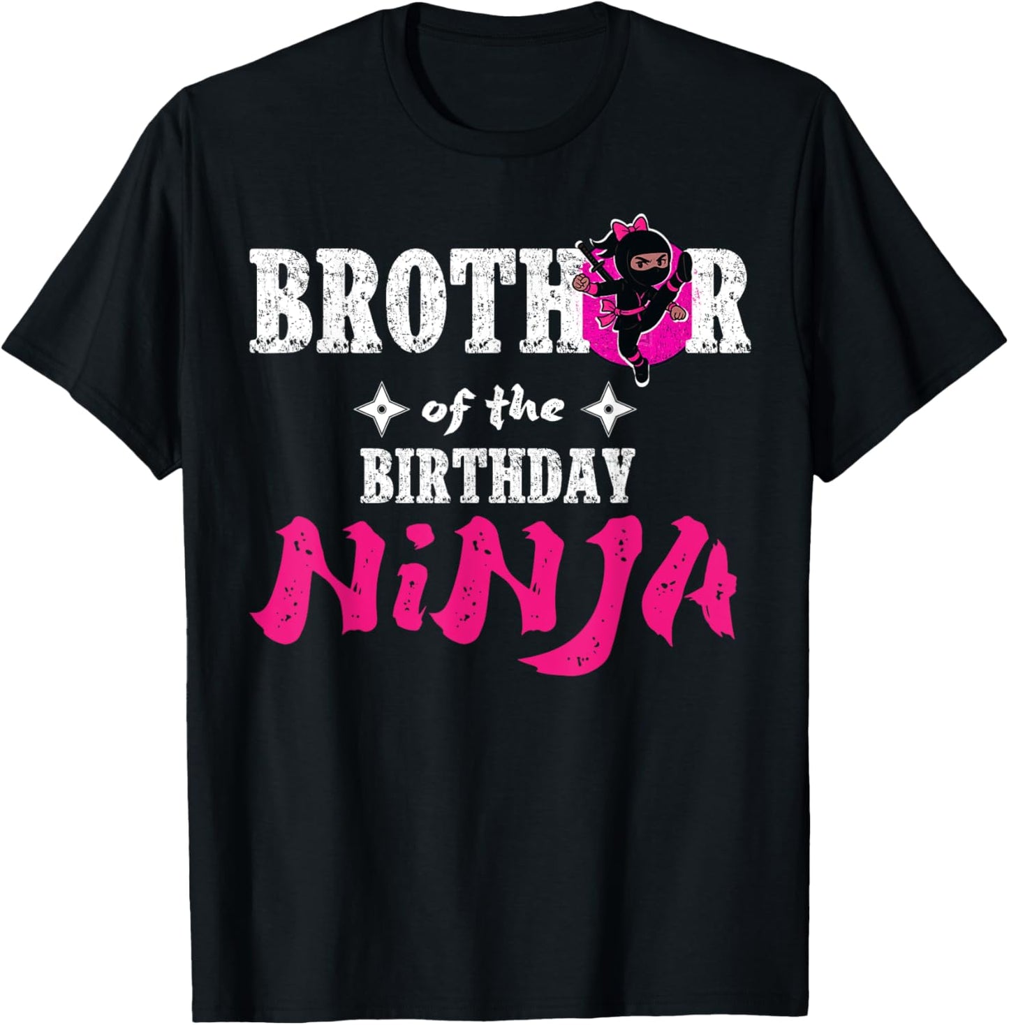 Brother of the Birthday Ninja Funny Brother Ninja Birthday T-Shirt
