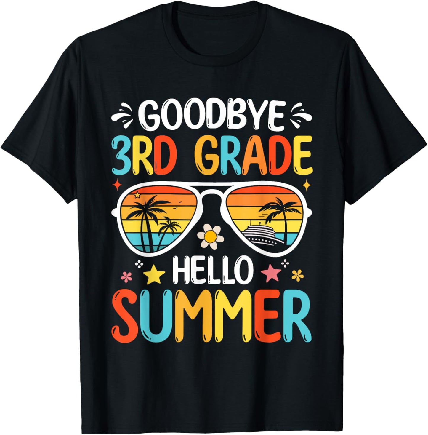 Goodbye 3rd Grade Hello Summer Last Day Of School Kids T-shirt by TeeBrew