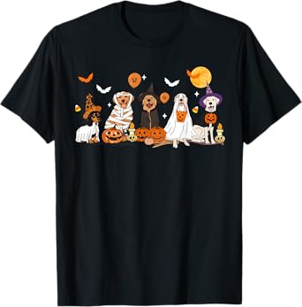 Dog Ghost Witch Mummy Halloween Costume Men Women Boy Girl T-Shirt