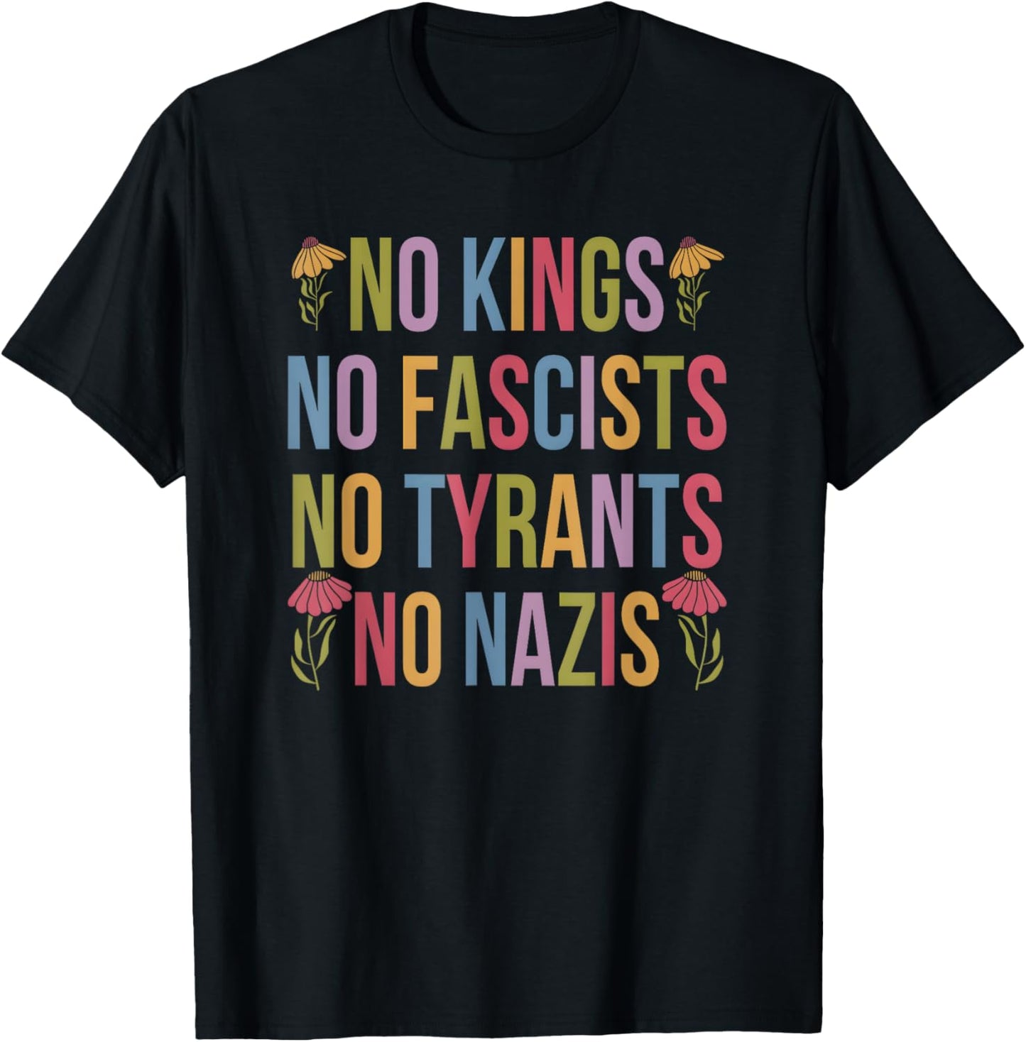 No Kings In America No Fascists We The People Political T-Shirt