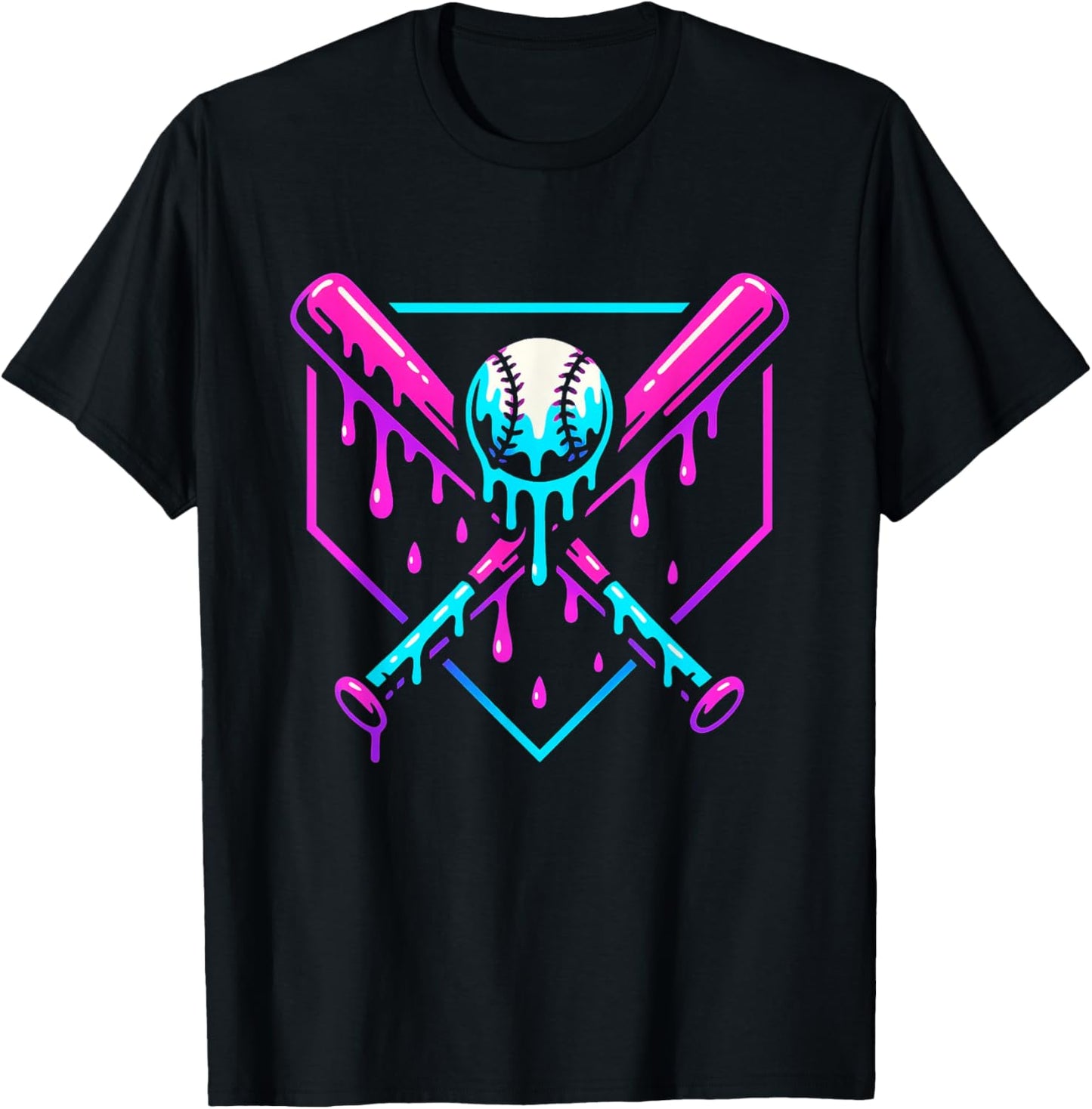 Ice Cream Baseball Drip Stuff for Boys and Youth T-Shirt