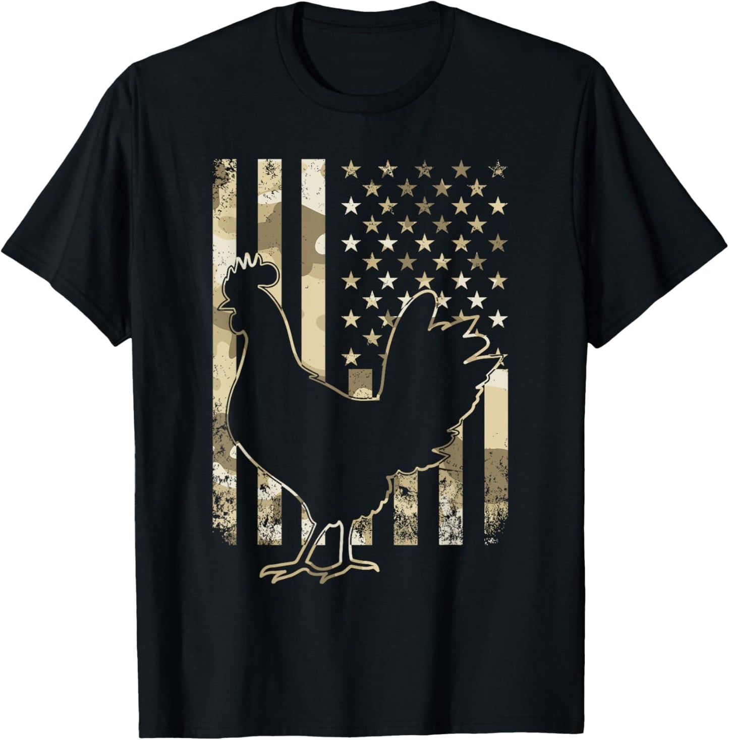 Chicken US American Flag Patriotic Chicken Lover 4th of July T-Shirt