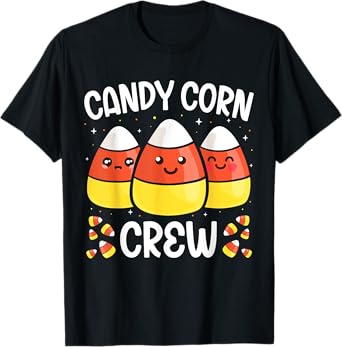 Candy Corn Crew Halloween Costume Men Women Friends T-Shirt
