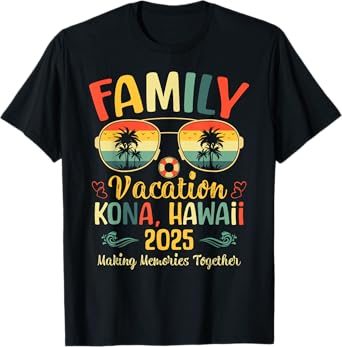 Kona Hawaii Beach Family Summer Vacation 2025 T-Shirt