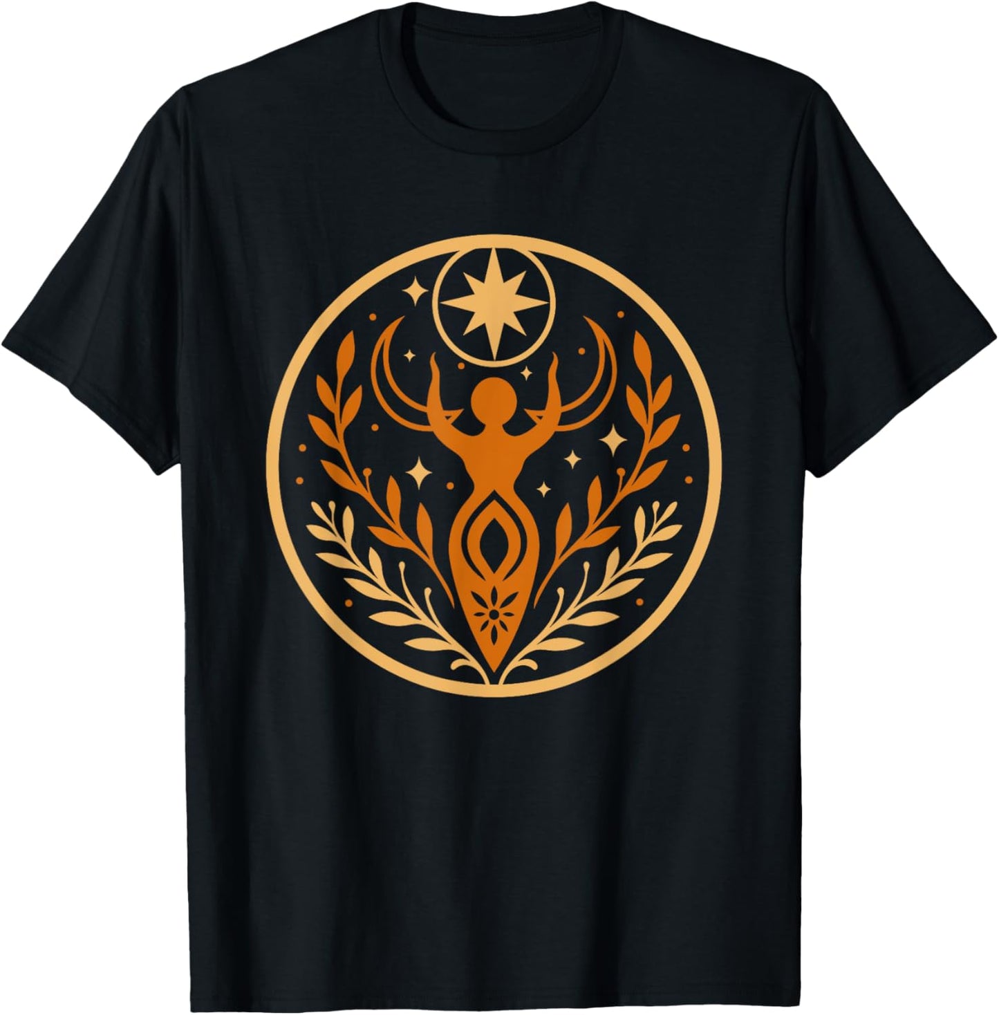 Midsummer Goddess Litha Moon and Nature Energy Design T-Shirt