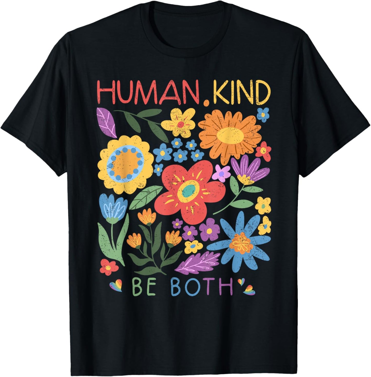 Gay Pride Month Human Kind LGBTQ Ally Rainbow Men Women T-Shirt
