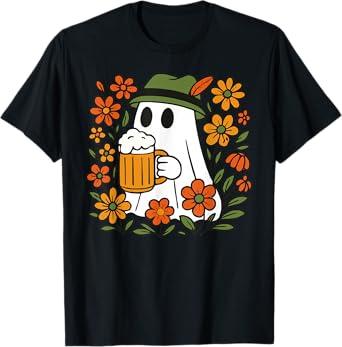 Cute Ghost Oktoberfest German Beer Festival Prost Halloween T-Shirt