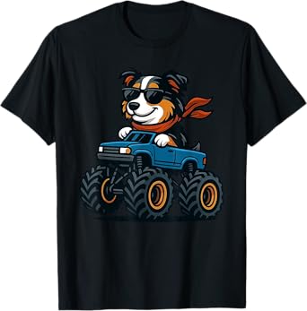Australian Shepherd Monster Truck Off-Road Dog Lover T-Shirt