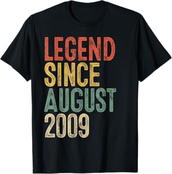 Legend 2009 16th Birthday Gifts for Boy Girl 16 Year Old T-Shirt