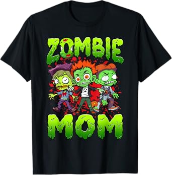 Zombie Mom Halloween Costume Family Matching T-Shirt