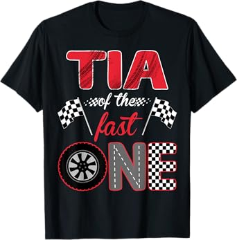 Tia Of The Fast One Birthday 1st Race Car Family T-Shirt