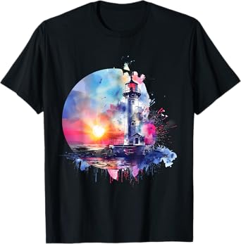 Lighthouse Seaside House Sailing Sea Beach Light House T-Shirt