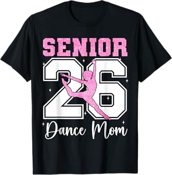 Senior Dance Mom Class of 2026 Coquette Dancer Graduation T-Shirt