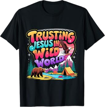 Trusting Jesus in a Wild World VBS 2025 Camping Theme T-Shirt