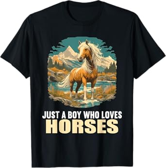 Just a Boy who loves Horses. Horses Horse T-Shirt