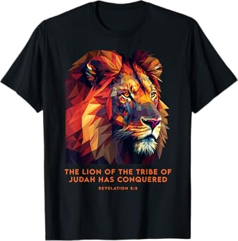 Lion of Judah Jesus Revelation Bible Verse Christian T-Shirt