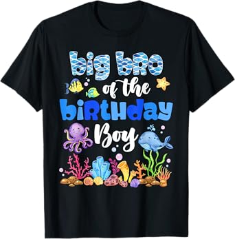 Big Brother Of The Birthday Boy Sea Fish Ocean Animals T-Shirt