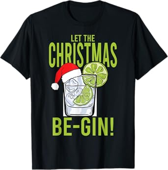 Party tipsy drunk Santa Claus hat costume beer Christmas T-Shirt
