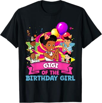 Gigi the Birthday Girl Party Pink Doll Family Decorations T-Shirt