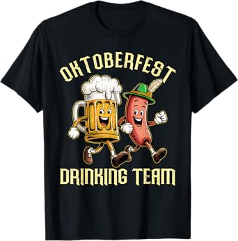 Oktoberfest Drinking Team Beer Mugs American German Adults T-Shirt