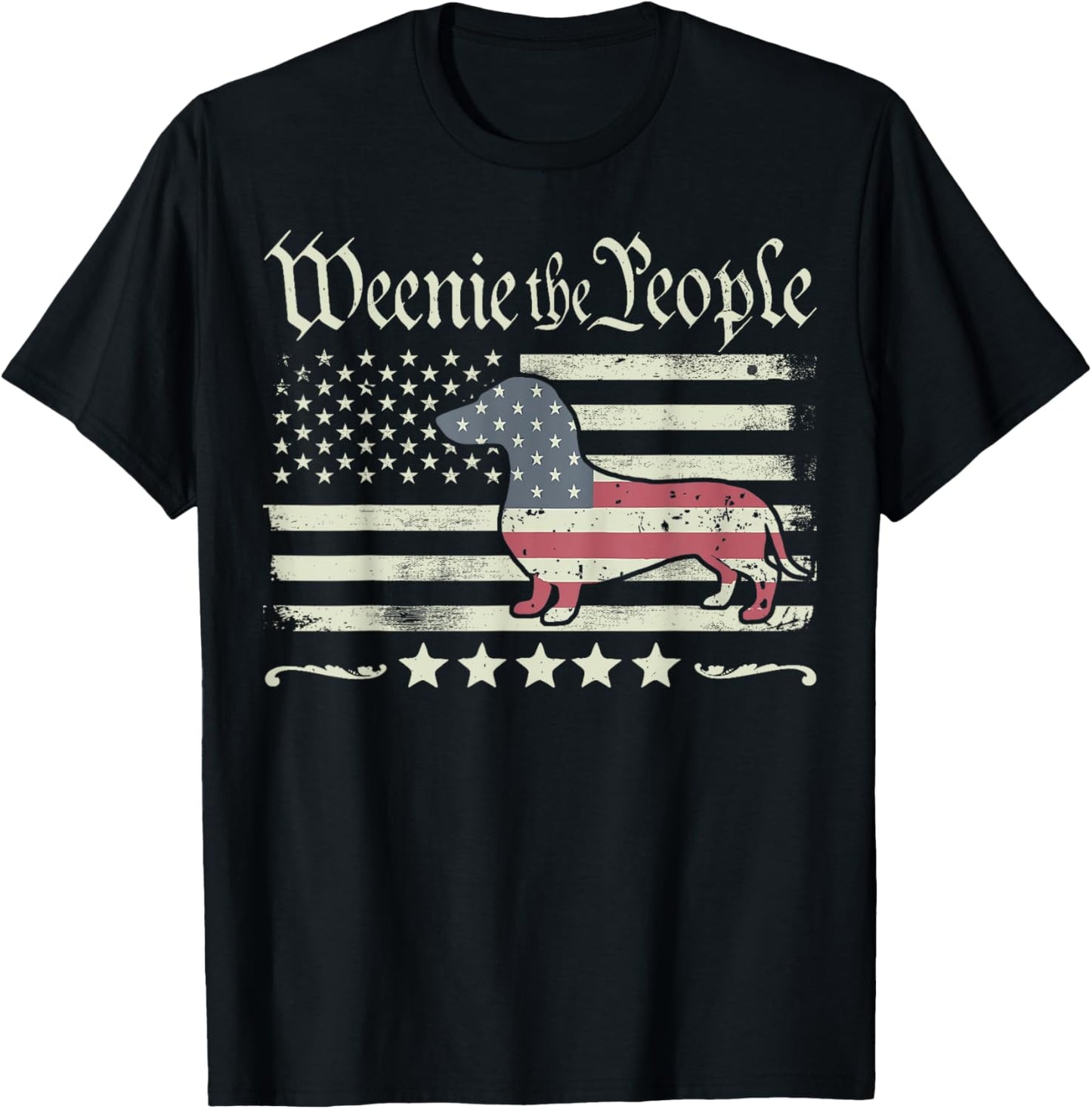 American 4th Of July Dachshund Lover Shirt Weenie The People T-shirt