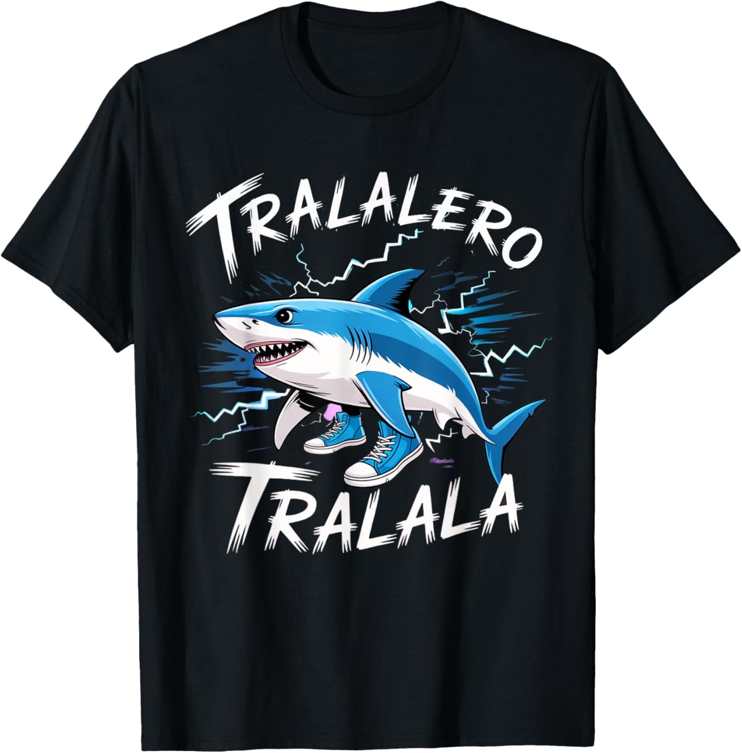 Shark TRALALERO TRALALA Trendy Funny Italian Brainrot Meme T-Shirt