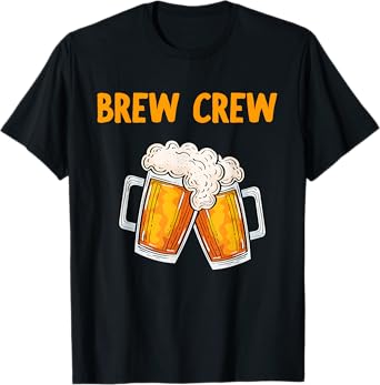 Brew Crew Halloween Shirt โ Funny Drinking Costume for Adult T-Shirt