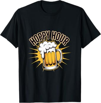 Hoppy Hour Beer Mug Funny Drinking T-Shirt