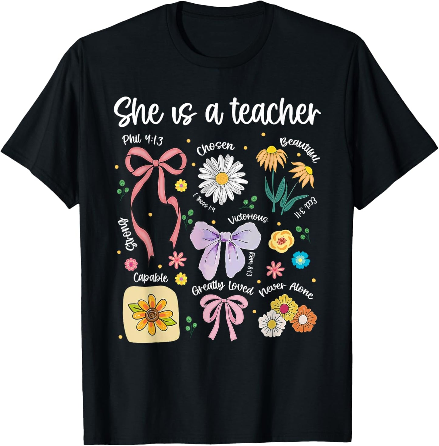 She Is A Teacher Coquette Bow Happy First Day School Tee by TeeBrew