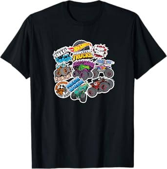 Hot Wheels Monster Trucks - Stickers T-Shirt