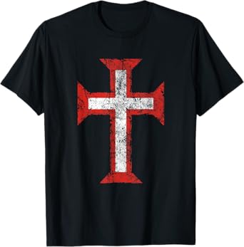 Order of Christ Cross-Templar-christian-Portugal-Eroded T-Shirt
