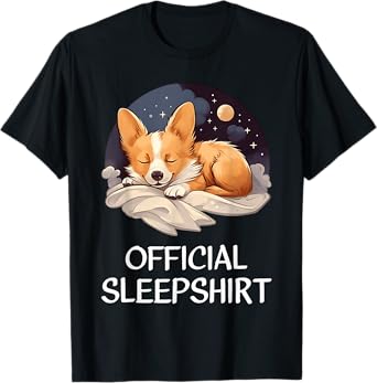 Official Sleep Shirt Corgi Nightshirt Pajama Sleepshirt T-Shirt