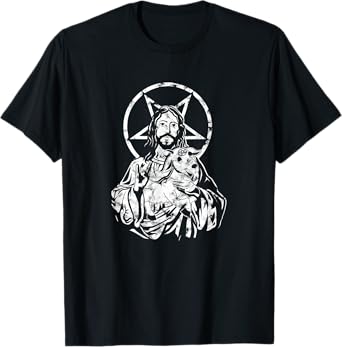 Blackcraft Jesus Satan Baphomet Goat Atheist - Anti Religion T-Shirt