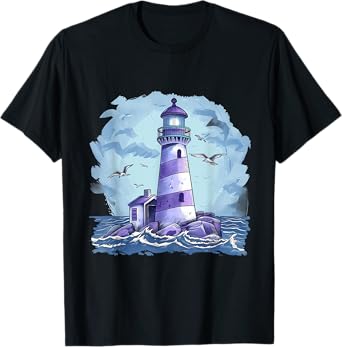 Lighthouse Seaside House Sailing Sea Beach Light House T-Shirt