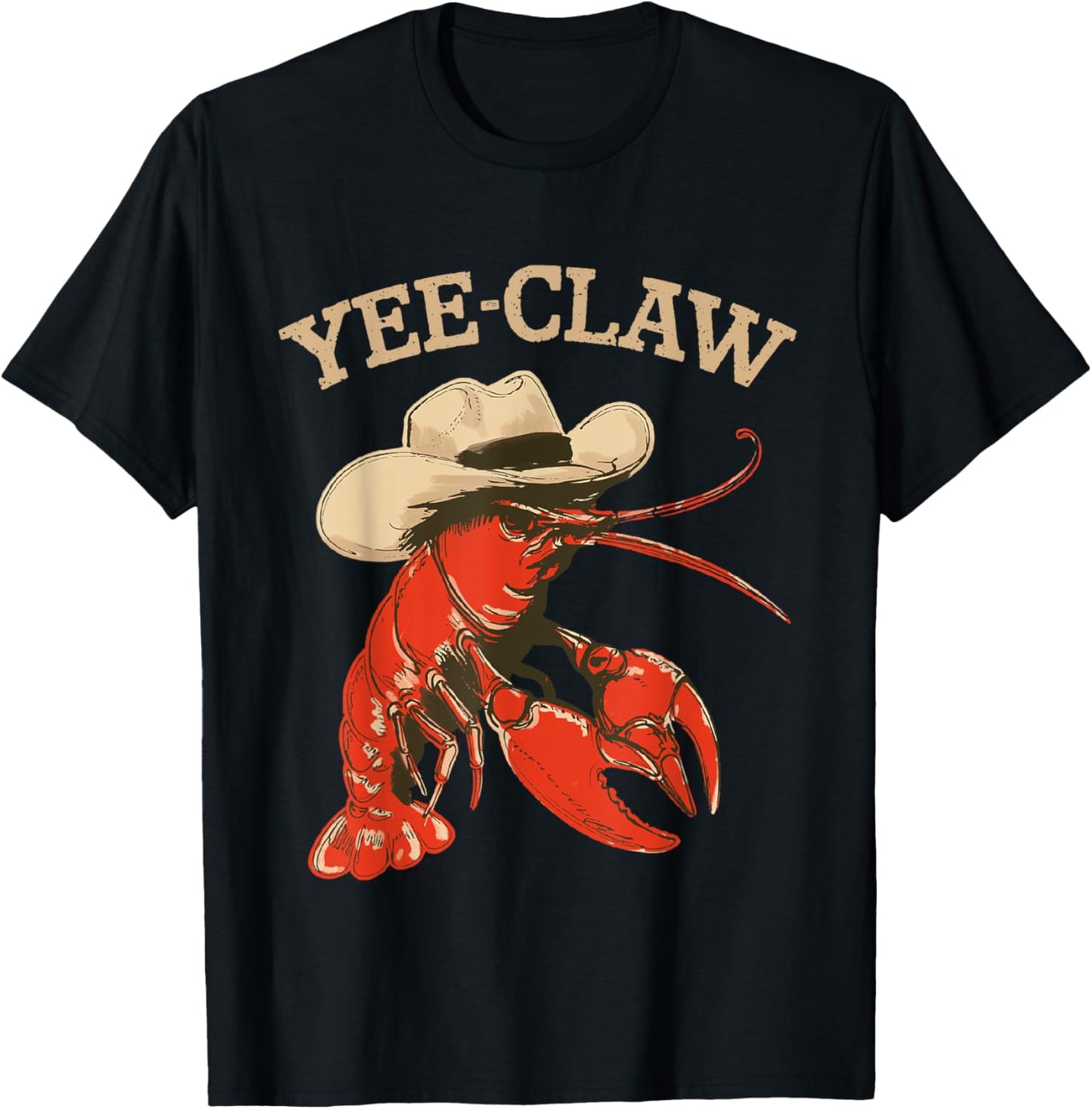 Yeeclaw Western Cowboy Crawfish Boil Summer Seafood Lobster T-Shirt